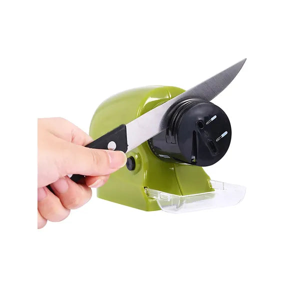 Elektromos kés- és ollóélező, 20 W, 4×AA, zöld