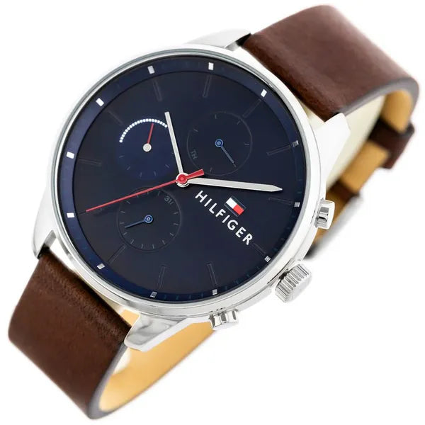 Tommy Hilfiger Chase 1791487 férfi karóra, bőr szíj, WR50
