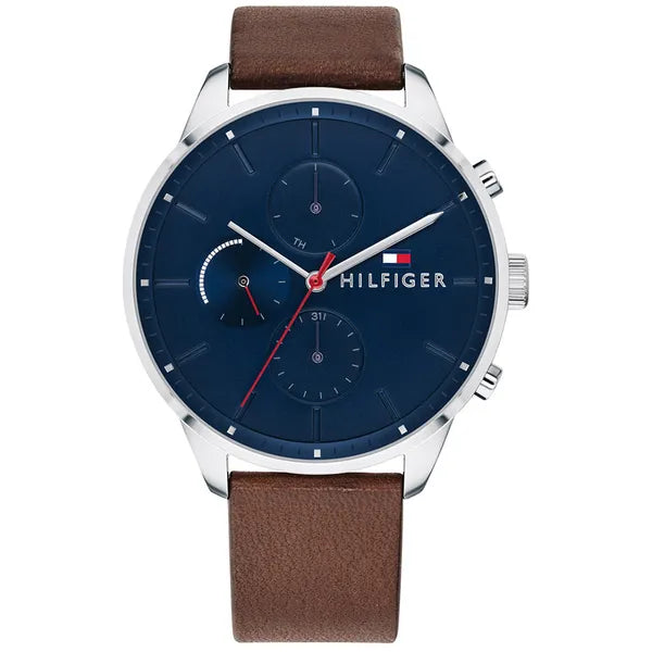 Tommy Hilfiger Chase 1791487 férfi karóra, bőr szíj, WR50