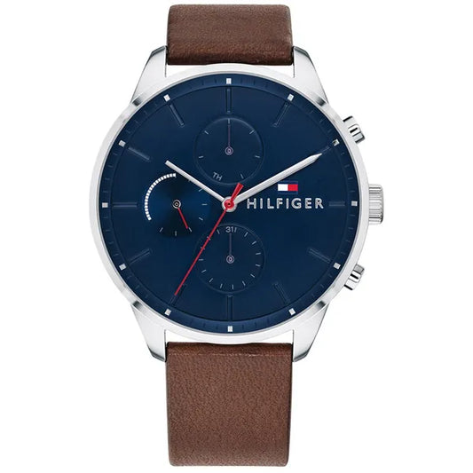 Tommy Hilfiger Chase 1791487 férfi karóra, bőr szíj, WR50
