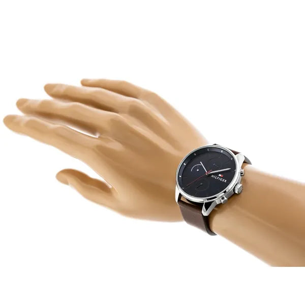 Tommy Hilfiger Chase 1791487 férfi karóra, bőr szíj, WR50
