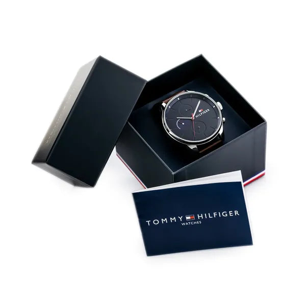 Tommy Hilfiger Chase 1791487 férfi karóra, bőr szíj, WR50