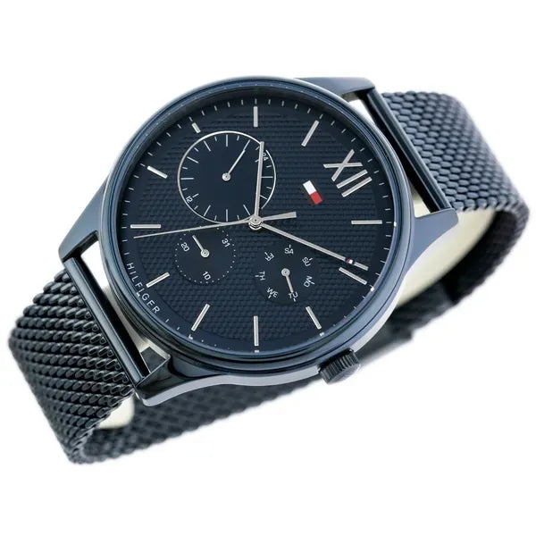 Tommy Hilfiger Damon férfi karóra, rozsdamentes acél, kék, 44 mm