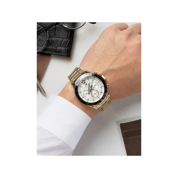 Tommy Hilfiger Luke férfi karóra arany nemesacél 46 mm WR50 kvarc