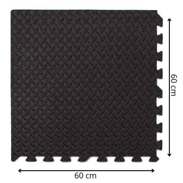 Springos® fekete edzőszőnyeg szett 60x60cm 4db eva hab