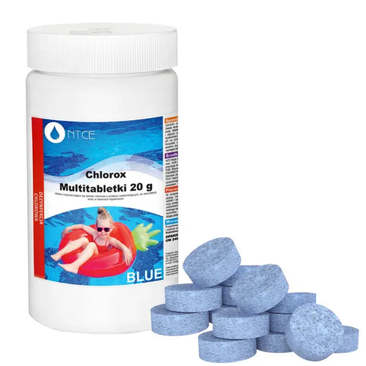 Multifunkciós klórtabletta, 20 g szemcse, 1 kg, uszodai fertőtlenítésre