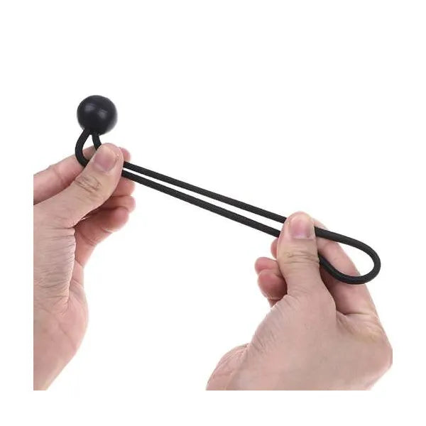 Labdás gumipók készlet ponyvákhoz, 15–30 cm, 10 db, fekete