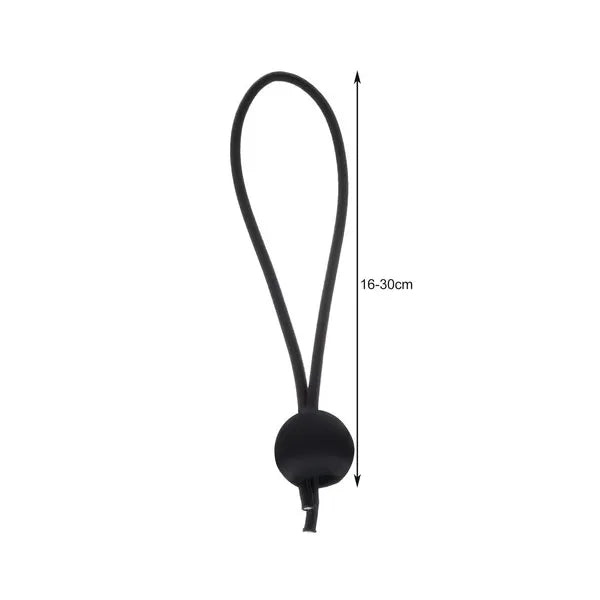 Labdás gumipók készlet ponyvákhoz, 15–30 cm, 10 db, fekete