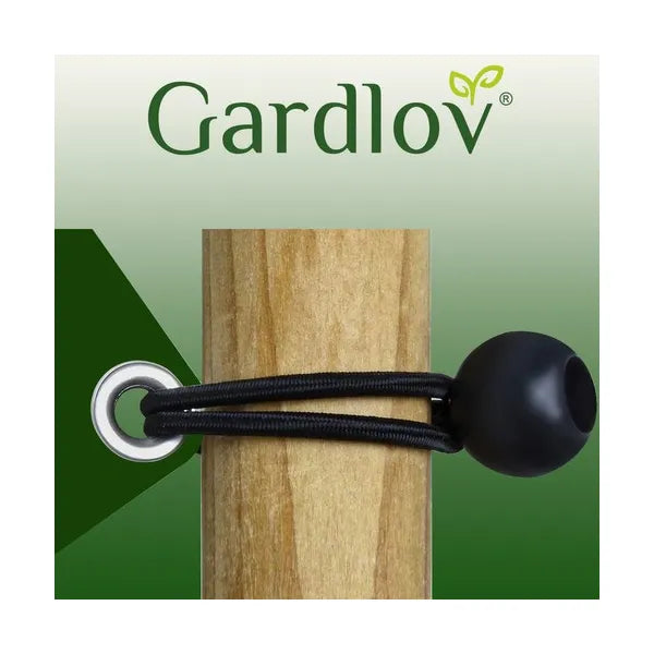 Labdás gumipók készlet ponyvákhoz, 15–30 cm, 10 db, fekete