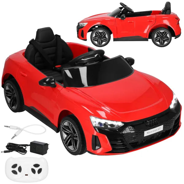 Audi RS e-tron GT elektromos gyerekautó, 12V 4x4, piros/fekete, 3+, 103x58x41cm