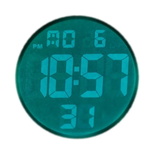 Pacific 220L-6 női digitális karóra, WR100, zöld szilikon szíj, fekete számlap
