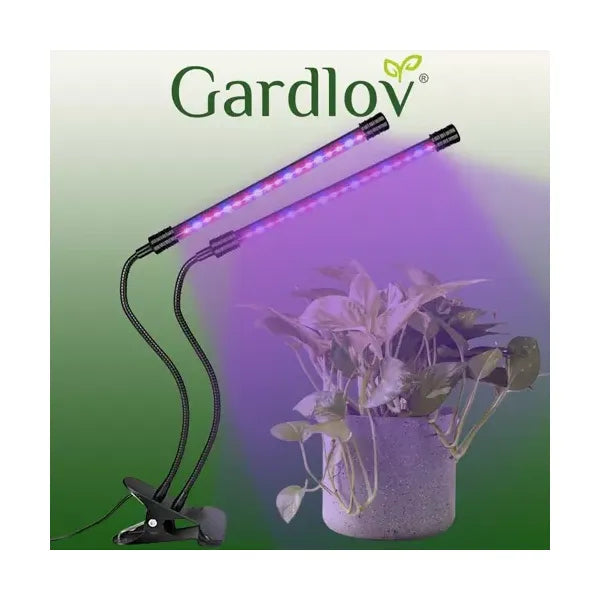 Vízálló növénynevelő LED lámpa 2 panel, 40 LED, USB, időzítő, IP54