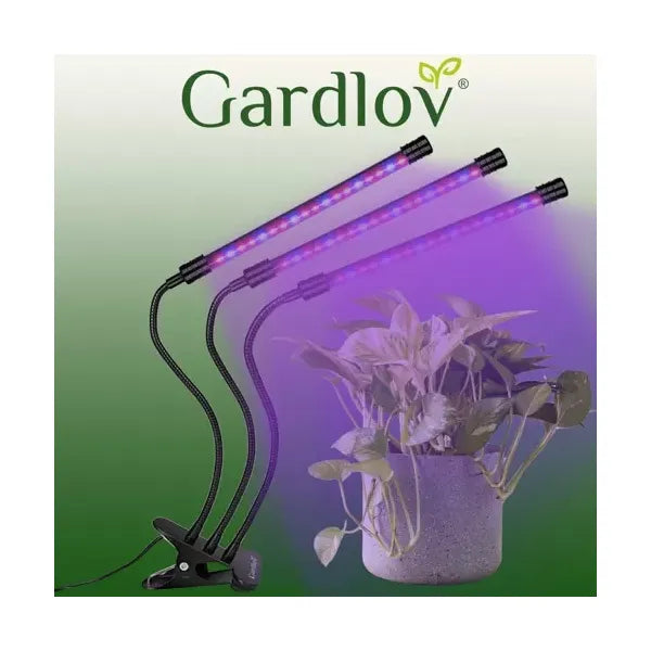 Növénynevelő LED lámpa 3 panellel, 60 LED, USB időzítő, IP54 vízálló