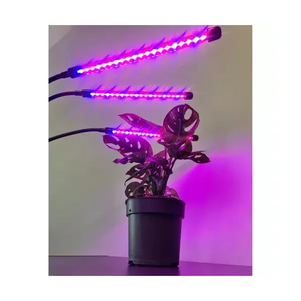 Növénynevelő LED lámpa 3 panellel, 60 LED, USB időzítő, IP54 vízálló