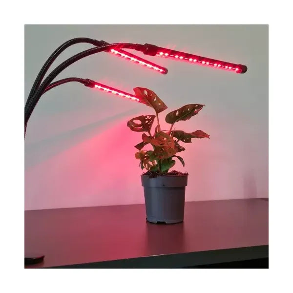 Növénynevelő LED lámpa 3 panellel, 60 LED, USB időzítő, IP54 vízálló
