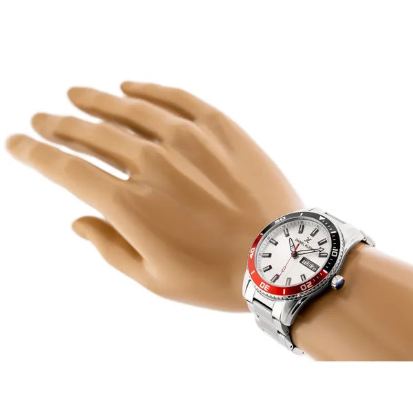 Daniel Klein férfi karóra, ezüst rozsdamentes acél, 43 mm, dátum, WR50