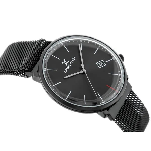 Daniel Klein férfi karóra 42 mm fekete, mágneses acélszíj, dátum