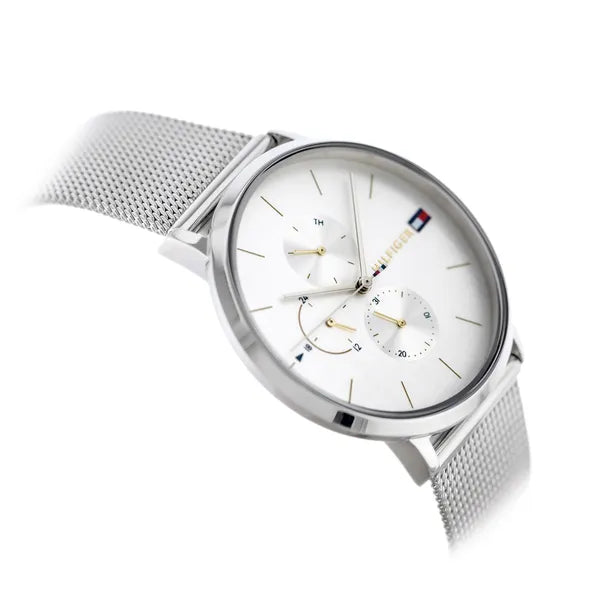 Tommy Hilfiger Jenna 38 mm női karóra, rozsdamentes acél, ezüst