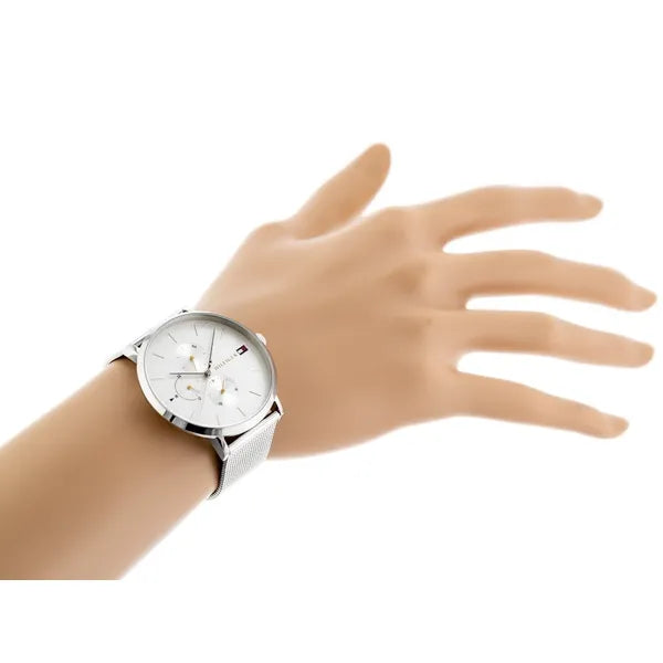Tommy Hilfiger Jenna 38 mm női karóra, rozsdamentes acél, ezüst