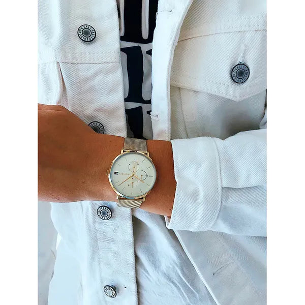 Tommy Hilfiger Jenna 1781943 női karóra, arany nemesacél, 38 mm