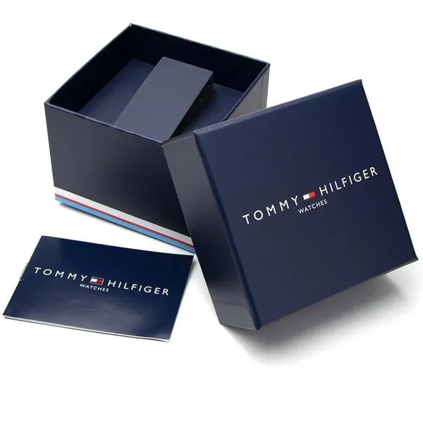 Tommy Hilfiger férfi karóra 44 mm, barna bőrszíj, WR50 – 1791579 Chase