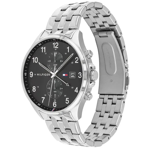 Tommy Hilfiger férfi karóra 44 mm rozsdamentes acél szíj, fekete számlap