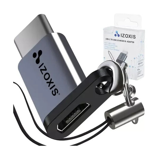 USB-C–micro USB 2.0 OTG adapter, alumínium ház, 480 Mbps, 2.1 A