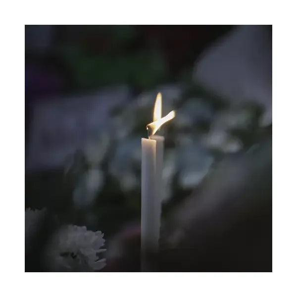 Fehér kúpalakú gyertyaszett 24,5 cm, 40 db, 7 órás égésidő