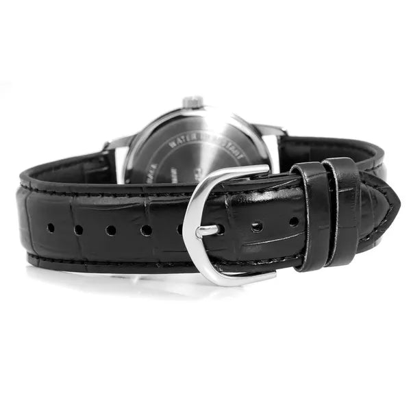 Casio férfi kvarc óra MTP-V002L-1BUDF, 44 mm, fekete számlap, bőrszíj