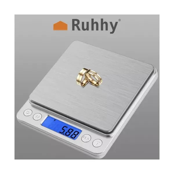 Digitális konyhai mérleg 500g/0,01g, LCD háttérvilágítás, 2 tál