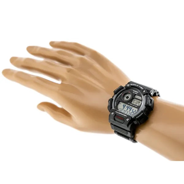 Casio AE-1400WH-1AVDF férfi digitális sportóra, WR100, LED világítás