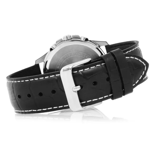 Casio férfi karóra MTP-1375L-1A, bőr szíj, fekete számlap, WR50