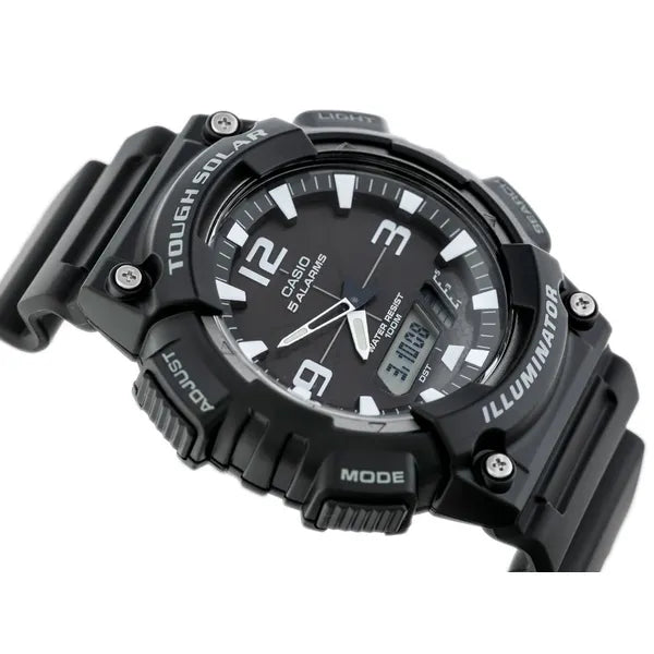 Casio AQ-S810W-1AV férfi napenergiás, WR100, analóg-digitális karóra