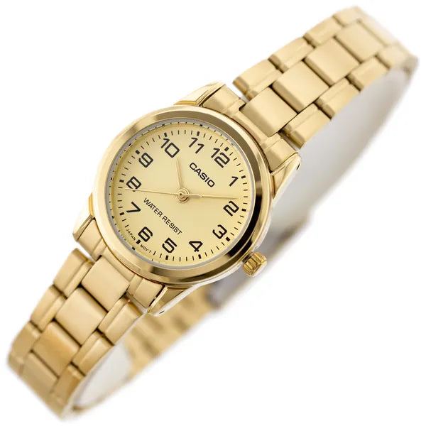 Casio női karóra LTP-V001G-9B arany nemesacél 25 mm WR30