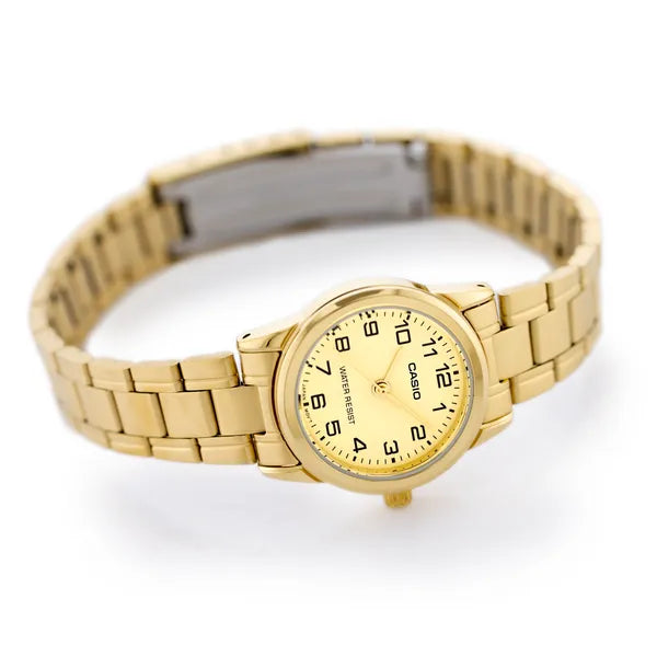 Casio női karóra LTP-V001G-9B arany nemesacél 25 mm WR30