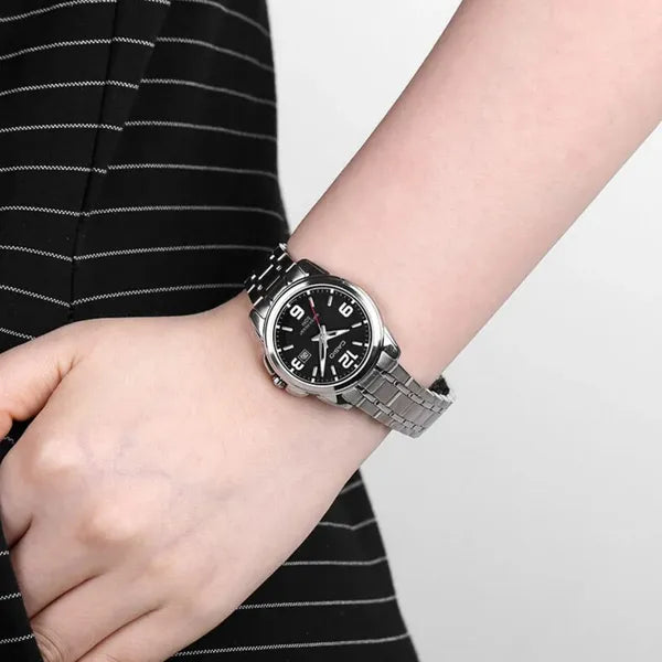 Casio női karóra LTP-1314D-1AVDF acél, fekete számlap, WR50