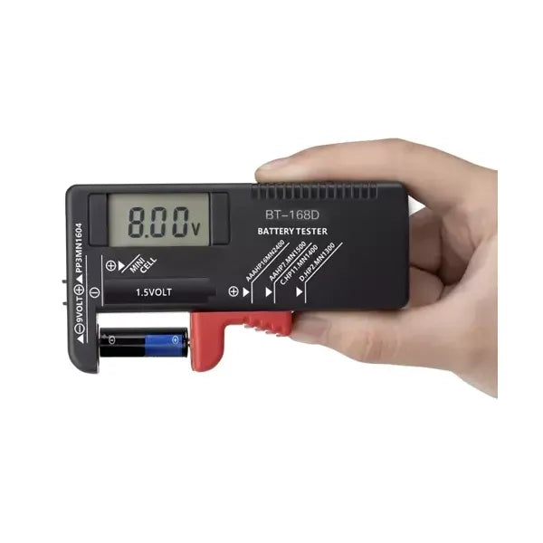Bigstreen univerzális akkumulátor teszter LCD kijelzővel, AA-AAA-9 V