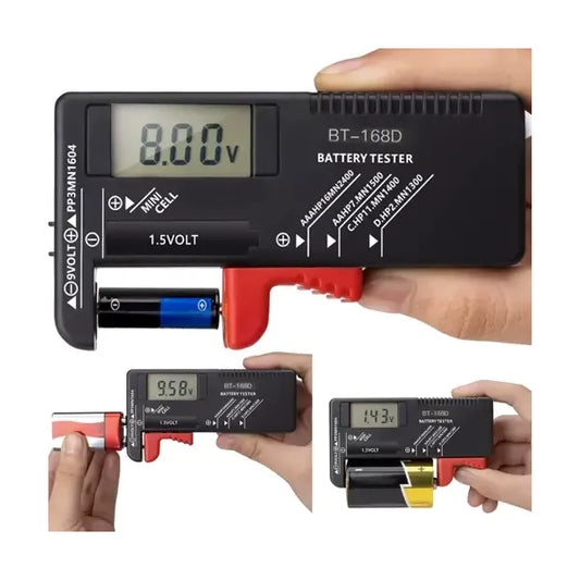 Bigstreen univerzális akkumulátor teszter LCD kijelzővel, AA-AAA-9 V