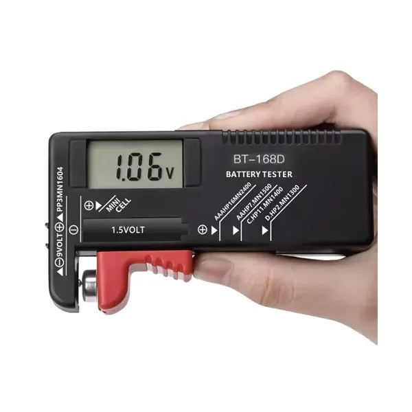 Bigstreen univerzális akkumulátor teszter LCD kijelzővel, AA-AAA-9 V