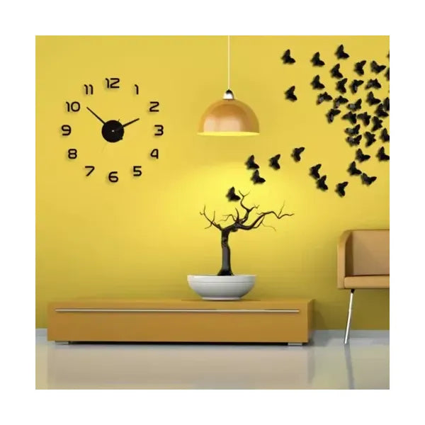 DIY állítható loft falióra 60–130 cm, fekete, halk mechanizmus