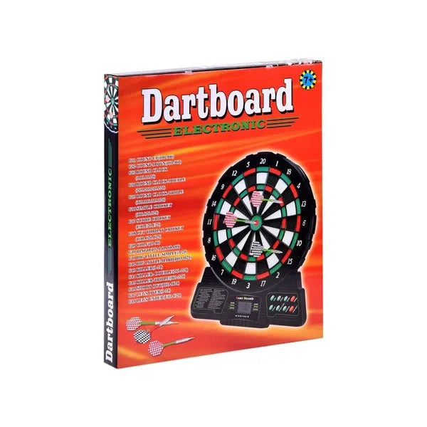 Elektromos darts tábla, 18 játék, LCD kijelző, Ø30 cm, 6 nyíl