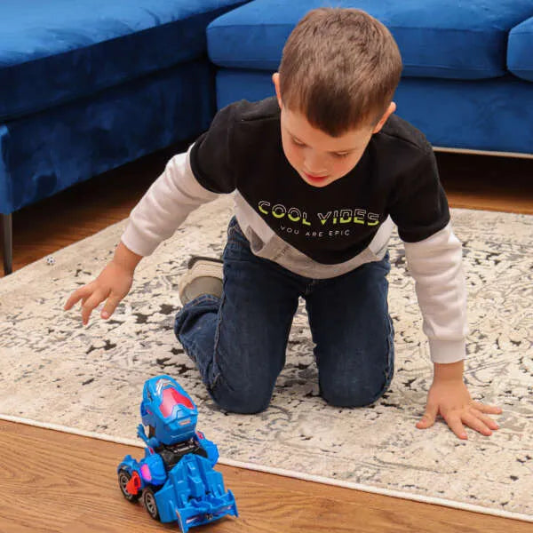 Turbodino átalakuló játékautó - piros