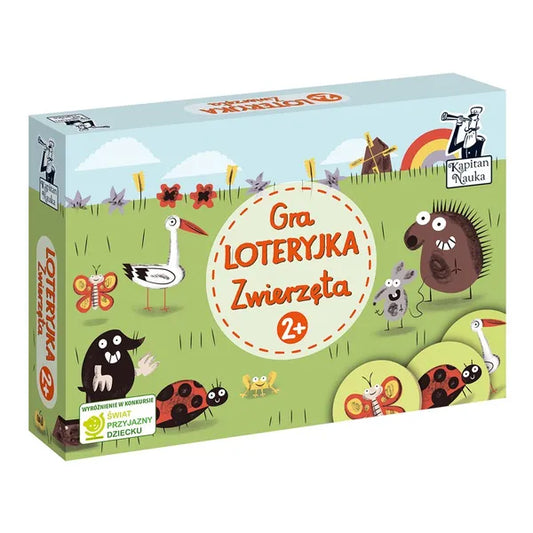 Állatok 2+ lottó társasjáték 6 táblával és 36 zsetonnal
