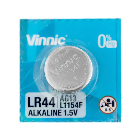 Vinnic LR44/AG13 alkáli gombelem 1,5 V (LR1154/157 kompatibilis)