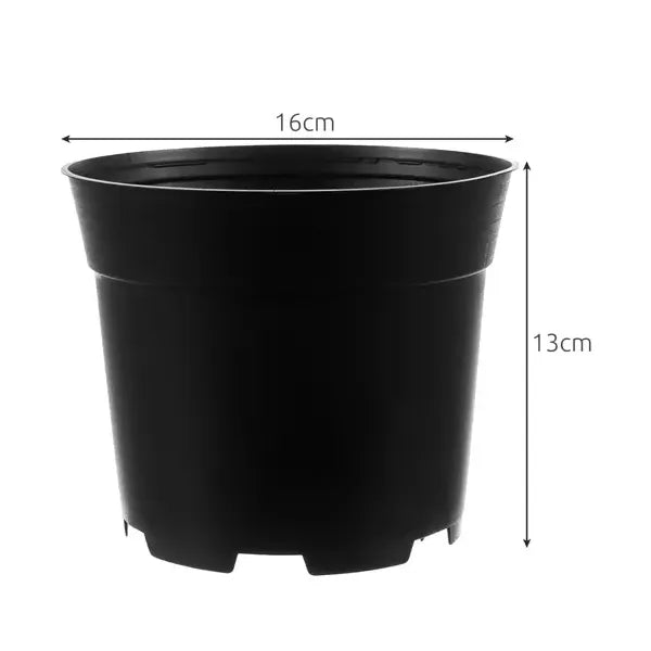 Fekete termelő műanyag cserép 16 cm, 2 l – 500 db-os szett