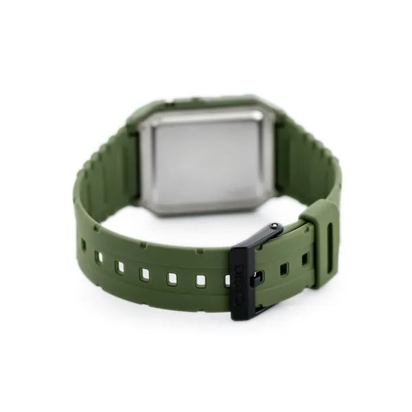 Casio Vintage CA-53WF-3B férfi digitális kalkulátoros karóra, zöld műanyag