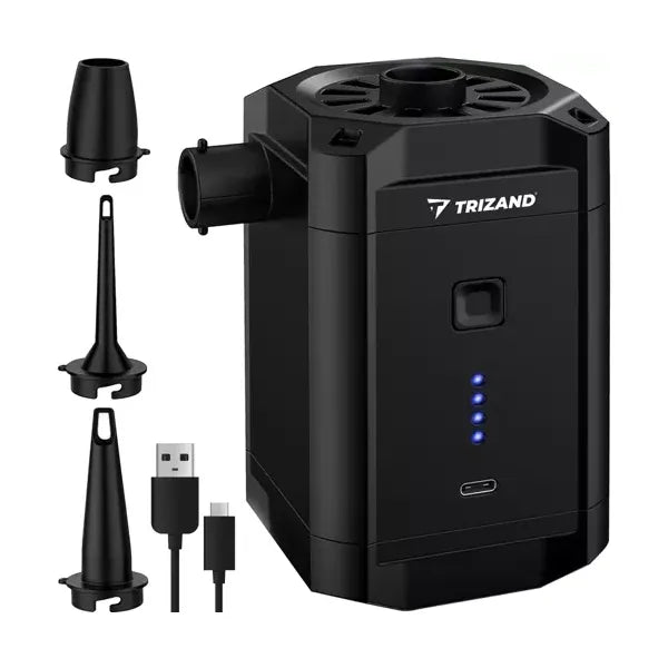 Trizand vezeték nélküli matrac- és gumijáték fúvó szivattyú 5200 mAh, 3 fúvóka