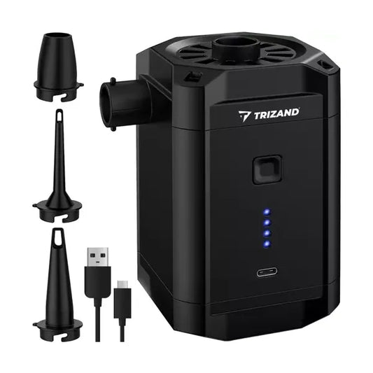 Trizand vezeték nélküli matrac- és gumijáték fúvó szivattyú 5200 mAh, 3 fúvóka
