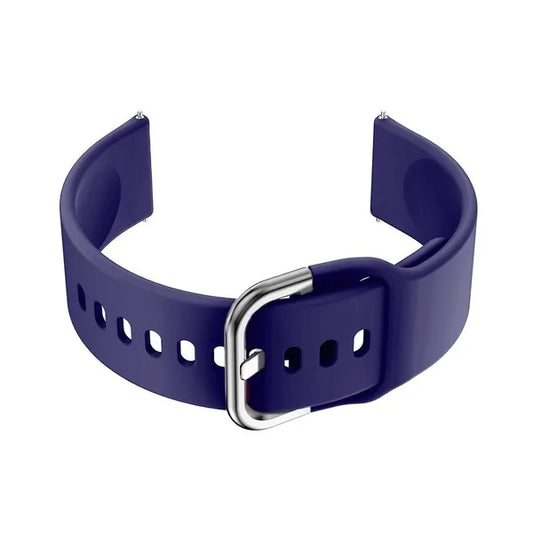 U01 smartwatch rubber strap - navy blue/silver - 18mm