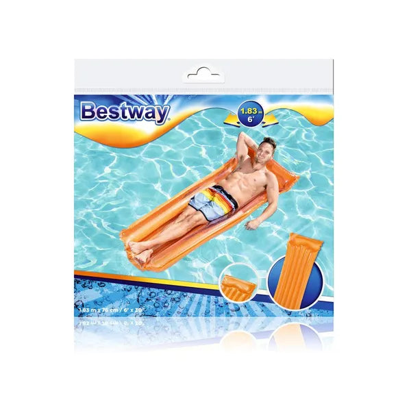 Bestway felfújható strandmatrac, 183×76 cm, narancs, 90 kg
